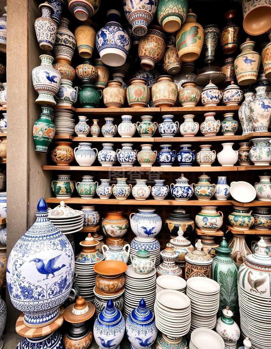 传统的土耳其陶瓷制品